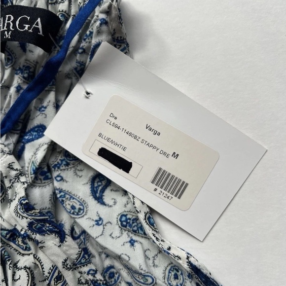 NWT Varga Paisley Women’s Mini Dress M Beach Boho Vacation Resortwear Coastal - Picture 5 of 9